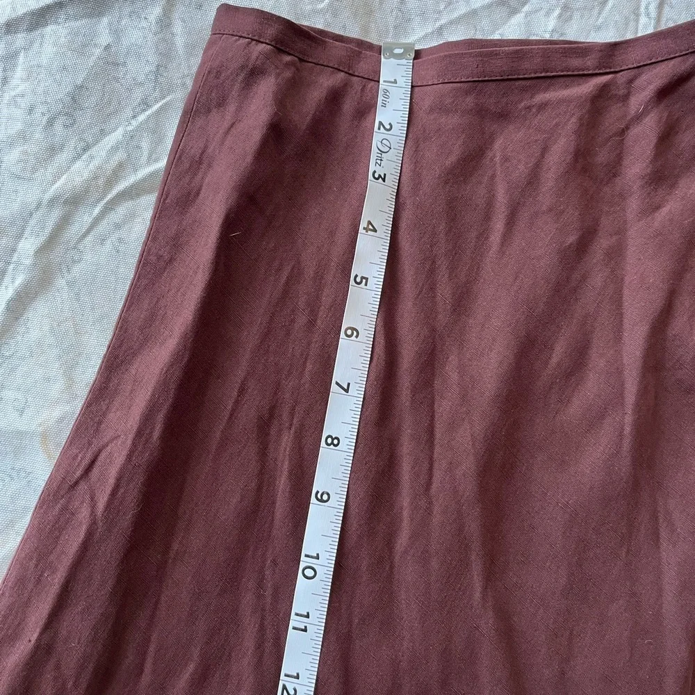 Jones‎ New York Brown A-Line Midi Skirt with Pleats for Casual Work